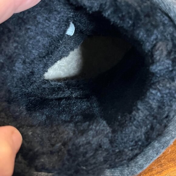 Minnetonka Suede & Tweed Genuine Sheepskin & Wool Lining Black Boots Size 7 - Picture 7 of 7